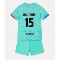 Barcelona Andreas Christensen #15 Replika babykläder Tredjeställ Barn 2023-24 Kortärmad (+ korta byxor)